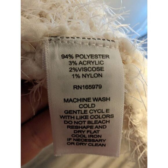 NWT Cupio Womens Pink and White Holiday Teddy Soft Cozy Open Front Cardigan Swea - Picture 5 of 6